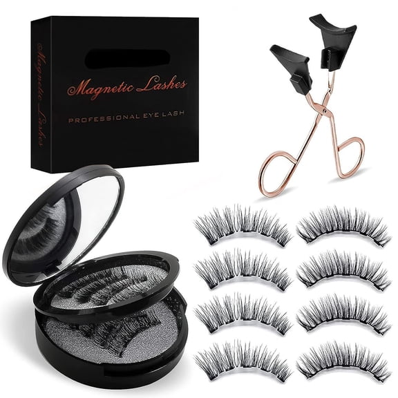 Magnetic Eyelashes, Magnetic Eyelashes Kit Reusable Magnetic Eyelash Wispy Lashes , No Glue False Eyelashes Natural Look Magnetic Lashes with Applicator