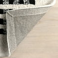 thumbnail image 3 of nuLOOM Adahlia Checkered Wool Area Rug, 4' x 6', Ivory, 3 of 9