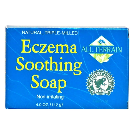 All Terrain Eczema Soothing Soap Bar, 4oz, To Cleanse & Calm Itchy, Irritated Eczema Skin