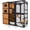 Black&Brown-69.3"H, variant on Aivituvin Catio Outdoor Cat Enclosure, 4 Tiers Outdoor Cat House with Wheels, Kitty Cages Indoor Large Window Catio -Waterproof Roof