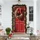 thumbnail image 4 of Funda de puerta de Navidad 35x71 pulgadas | Cortina de puerta navideña de poliéster multicolor y spandex | Patrón festivo de pajarita | Decoración de paredes y puertas | Decoración para fiestas, 4 of 6