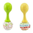 thumbnail image 5 of Fisher-Price Baby Rattle ‘n Rock Maracas Toys, Set of 2 for Infants 3+ Months, Green & Yellow, 5 of 6