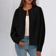 thumbnail image 5 of RYRJJ Womens Button Up Cardigan Sweaters Casual Long Sleeve Crew Neck Fall Soft Lightweight Knit Loose Sweater Tops(Black,Free Size), 5 of 8