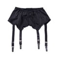 thumbnail image 2 of Inevnen Women Garter Belt Solid Color/Patchwork Lace 4 Hanging Buckles Garter Back Triple Breasted, 2 of 7