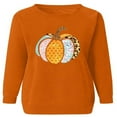 thumbnail image 2 of AMERTEER Chandails en Molleton pour Femmes Motifs Citrouille Col Rond Pulls Automne Hiver Manches Longues Mode Urbaine, 2 of 5