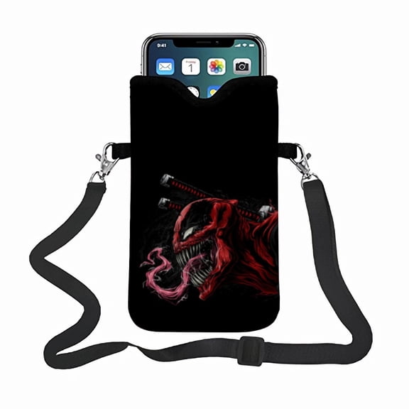 Venom phone satchel, featuring an adjustable strap small bag perfectly fitting most phones.