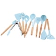 thumbnail image 3 of Kitchenware, Harmless Heat Resistance Silicone Wooden Handle Cooking Utensils  for Household, 3 of 7
