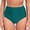 Dark Teal, variant on RELLECIGA Women's High Cut Cheeky High Waisted Bikini Bottoms Tummy Control Swim Bottom Full Coverage Underwear Panties Black Swimsuit Bathing Suit Bottom Size Small