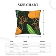 thumbnail image 4 of Square Throw Pillow Covers with Core, Cartoon Plant Leaf Doodle Pillows for Sofa Beds, 16" x 16" Multicolor, 4 of 9