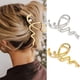 thumbnail image 1 of wonima44 CAKURE Metal Hair Claw Clips Gold Hair Clips Large Claw Clip Hair Accessories for Women and Girls (Pack of 2), 1 of 1