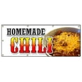 thumbnail image 1 of 36"x96" Homemade Chili Banner Sign Bread Bowl Texas Beans Beef Chicken Vegan, 1 of 1