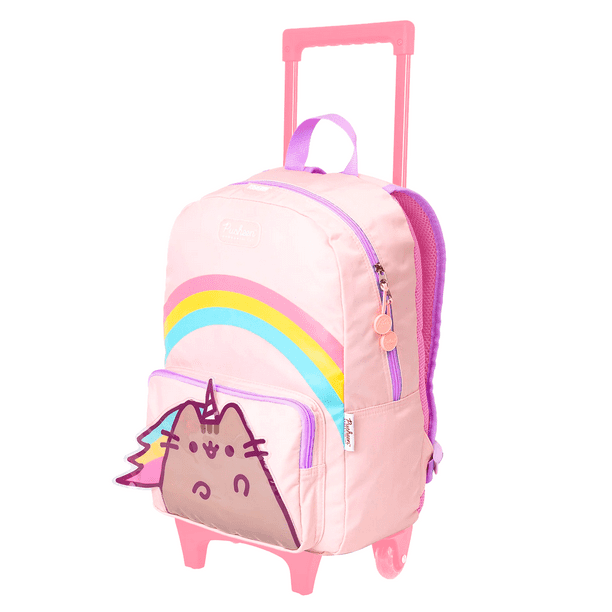 Mochila De Carrito Gato Pusheen The Cat Unicornio Pusheenicornio Con Ruedas Carro Rosa Yadatex Mochila Escolar