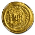 thumbnail image 1 of Byzantine Gold Solidus Emperor Justin II (565-578 AD) AU NGC, 1 of 3