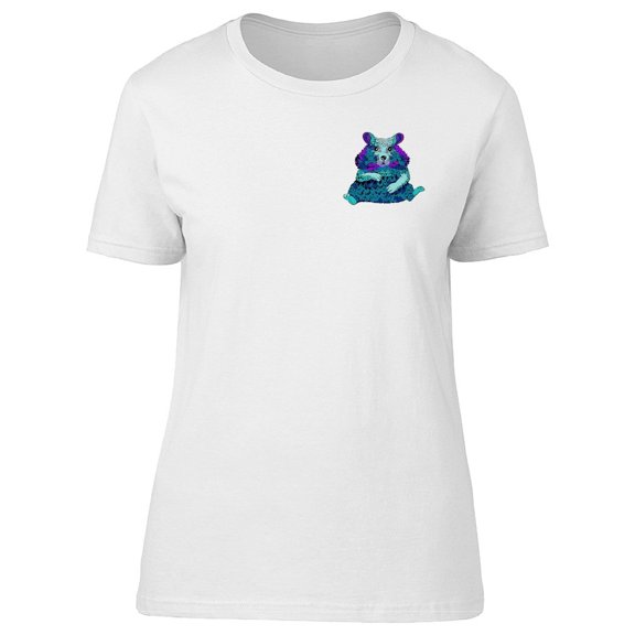 Cute Blue Colorful Hamster Tee Women's -Image by Shutterstock