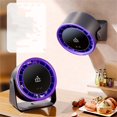 thumbnail image 2 of Table Fans Quiet Wall Mounted Desk Fan Digital Display Rechargeable USB Fan Long Lasting Power Portable Fan For Home Kitchen Travel Camping, 2 of 6