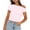 Pink, variant on Lovskoo Crop Tops Summer Tops for Women 2024 Off Shoulder Short Sleeve Solid Color Backless Lace Up Top T Shirt Black