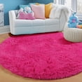 thumbnail image 4 of Shag Area Rugs for Living Room 6'(Round), Soft and Fluffy Shaggy Carpet for Pets, Machine Washable Floor Rugs for Living room, 4 of 7