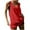 Red, variant on Vekome Summer Tops for Women Sleeveless Plus Size Sleeveless Shirts Loose U Neck Workout Tee Shirts Solid Color Racerback Tunic Pullover Tops
