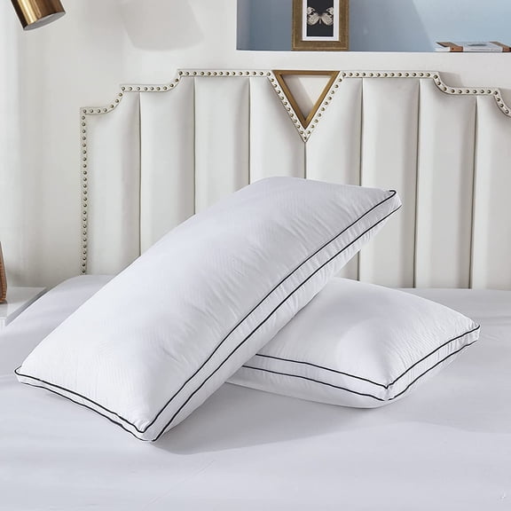 Bed Pillows for Sleeping, Luxury Plush Soft Pillow with Home and Hotel, Breathable Microfiber Cover Skin-Friendly Pillows for Side Back Sleepers