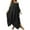 Black, variant on Swimsuit Beach Cover up Shirt Womens Bikini Cover up Dress Women's Solid Color Loose Maxi Dress Beach Vacation Split Hem Long Skirt
