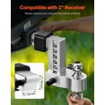 thumbnail image 3 of VEVOR Adjustable Trailer Hitch 2" Receiver 6" Drop Tri-Ball Hitch 15000 lbs, 3 of 9