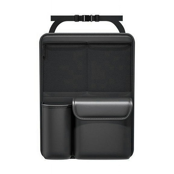 Car Trunk Leather Storage Bag Foldable Car Seat Back Tools Organizer Multifunctional UV Storage Suv Back Seat Organizer