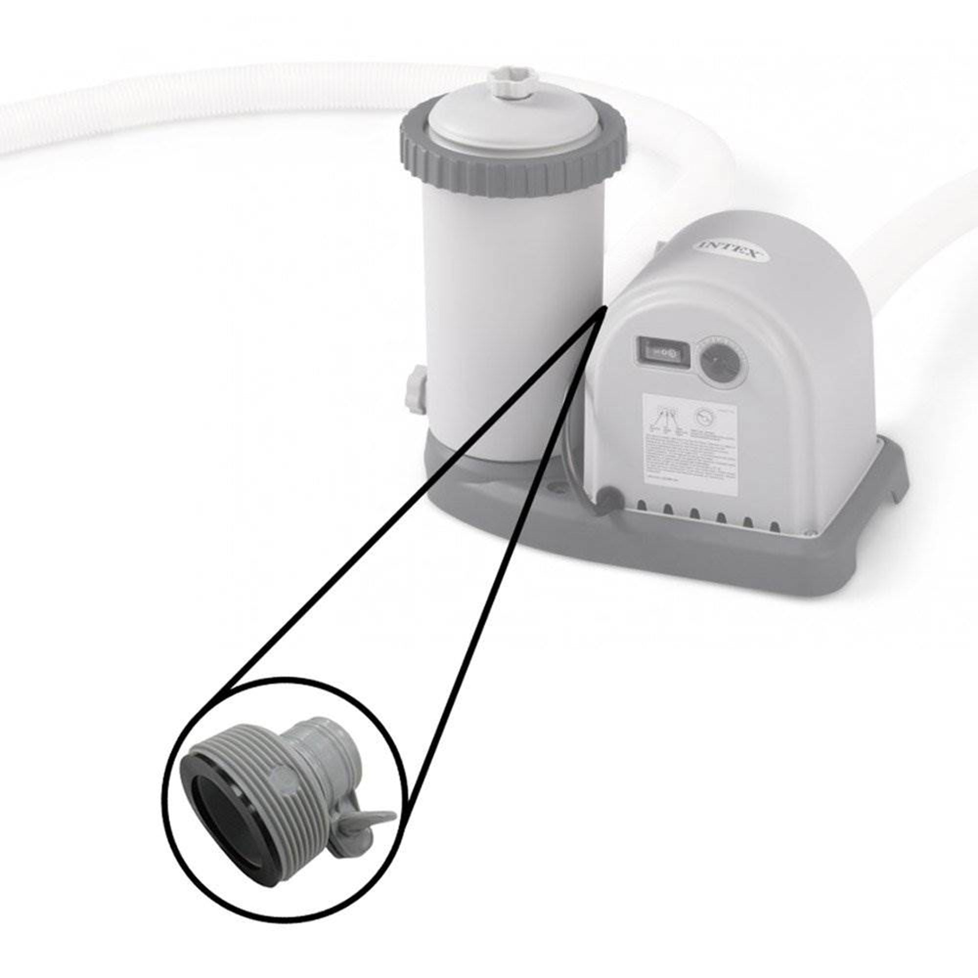 Intex Replacement Hose Adapter B w/ Collar for Filter Pump Conversion (Pair)