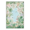 thumbnail image 3 of KUETH 2x3 Machine Washable Modern Floral Accent Rug, Soft Low Pile Non Slip Backing Rug, TEAL BLOOM Rug for Entryway Bedroom Kitchen, 3 of 5