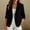 Black women casual blazer a1, variant on Women Casual Work Blazer Collared 3/4 Sleeve Button Down Jacket Loose Fit Office Business Basic Solid Tops for Spring Summer Daily Commute Layering, Gray 2XL