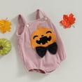 thumbnail image 3 of Okbabeha My First Halloween Baby Girl Boy Outfit Cute Pumpkin Romper Onesie Corduroy Overalls Halloween Baby Clothes, 3 of 7