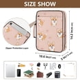 thumbnail image 3 of Haosy Accordion File Organizer Zipper Binder 500 Sheet 6-Tab Expanding File Folder Multi-Pocket 1.2 Inch 3 Ring Corgi and Footprints, 3 of 7