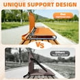 thumbnail image 4 of LIFERECORD Foldable Stadium Bleacher Seat with Back Support - Portable Heavy-Duty Steel Frame Chair for Family, Sports Games, Concerts, Camping - 225 lbs Capacity, Waterproof 600D Oxford Fabric, 4 of 10