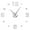 Silver,27inch, variant on Large Frameless DIY Wall Clock Mute Mirror Number Stickers Modern Giant Wall Clock Non Ticking for Living Room Bedroom Kitchen(Black,37inch)