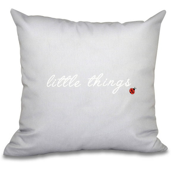 Simply Daisy 16" x 16" Little Things Word Print Pillow