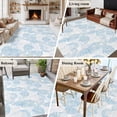 thumbnail image 5 of Ocean Shell Area Rugs 8'x10', Washable Small Throw Rugs for Living Room Patio, Summer Coastal Seashells Texture Light Blue Indoor Outdoor Rug Non-Slip Low Pile Carpet Runner Reversible Floor Mats, 5 of 8