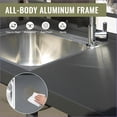 thumbnail image 4 of Outdoor Kitchen Island with Storage, Stainless Steel Sink & Faucet | Aluminum | Grey, 4 of 7