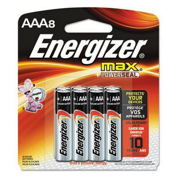 MAX Alkaline Batteries, AAA, 8 Batteries/Pack, Sold as 2 Package