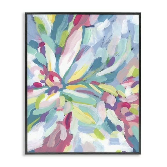 Stupell Industries Centric Paint Strokes Abstract Painting Black Framed Art Print Wall Art, 11 x 14