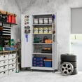 thumbnail image 5 of Gaeanet 73" H Metal Storage Cabinet with Wheels & Pegboard,Rolling Tool Garage Cabinet with 2 Doors and 4 Shelves for Home,Office,Warehouse,Workshop, Required-Assembly,White, 5 of 9