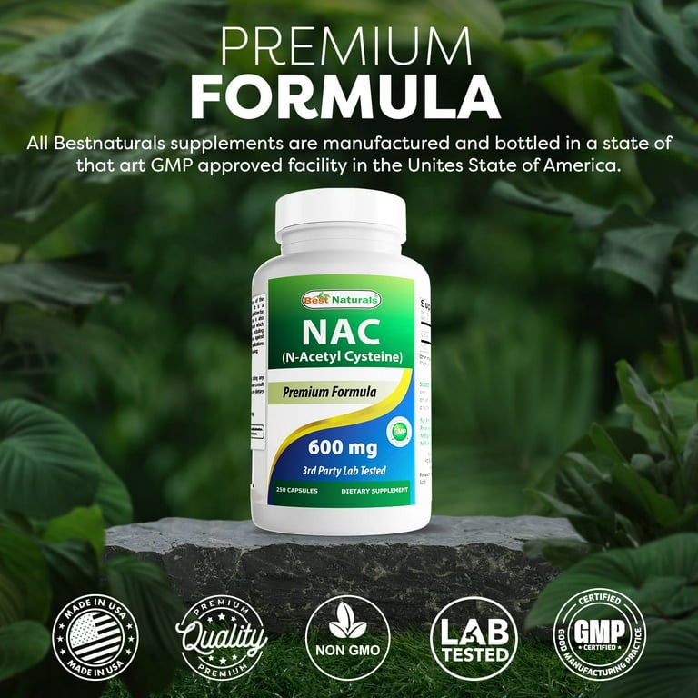 does walmart have nac glutathione 3 Pack Best Naturals NAC (N-Acetyl L-Cysteine) 600 mg 250 Capsules