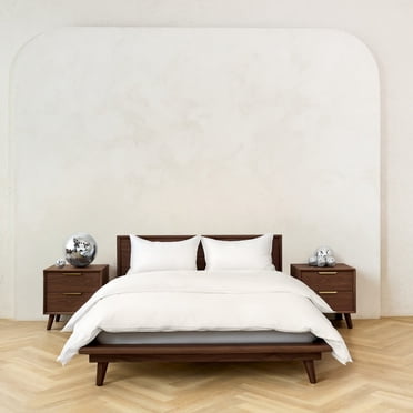 Ensemble de Housse de Couette Blanc Classique - 3 Pcs - Format Double