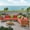 Red, variant on Frankie Outdoor 7 Seater Acacia Wood Sectional Sofa Set, Teak and Beige