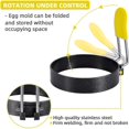 thumbnail image 3 of 4 Pcs Round Professional Pancake Mold, Egg Cooker Rings For Cooking, Non Stick Round Egg Ring Mold For Fried Egg, Pancakes, Sandwiches A, 3 of 5