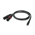 thumbnail image 2 of USB C to Double XLR Audio Cord Flexible 1 Meter for Mobile Phone Active Speaker Mixer Amplifier, 2 of 9