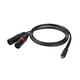 thumbnail image 2 of Cable de audio tipo C a doble XLR macho para teléfonos inteligentes y portátiles, 3 pines, 1 m, resistente, cable de audio estéreo para amplificador, 2 of 10