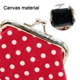 thumbnail image 3 of Mini monedero de lona con lunares para mujer, bolso pequeño de estilo étnico retro, 3 of 5