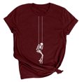 thumbnail image 1 of Camiseta holgada de manga corta con estampado de mueca retro para hombre y mujer Pompotops hfajkhk139435, 1 of 6