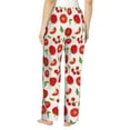 thumbnail image 3 of Goofa Fresh Red Tomato Printed Soft Pajama Pants for Women, Wide Leg Comfy Casual Lounge Yoga Pants-Large, 3 of 9