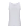 thumbnail image 6 of Wyobmus Women's Sleeveless Cotton Fitted Tank Top form Fitting Round Neck Casual Basic Cami Shirts Summer Trendy Fashion Clothes M-2X White, 6 of 6