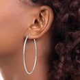 thumbnail image 3 of Boucles d'Oreilles Rondes en Or Blanc 14 Carats Sans Fin de 2 Mm, 3 of 8
